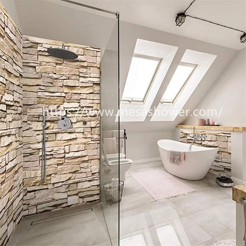 corner tempered glass shower door from mesa