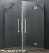 Чіткий кутовий прямокутний безрамний шарнір Swing Душовий корпус для продажу